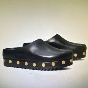 Tory Burch coin Mule Calf Leather Black 7.5